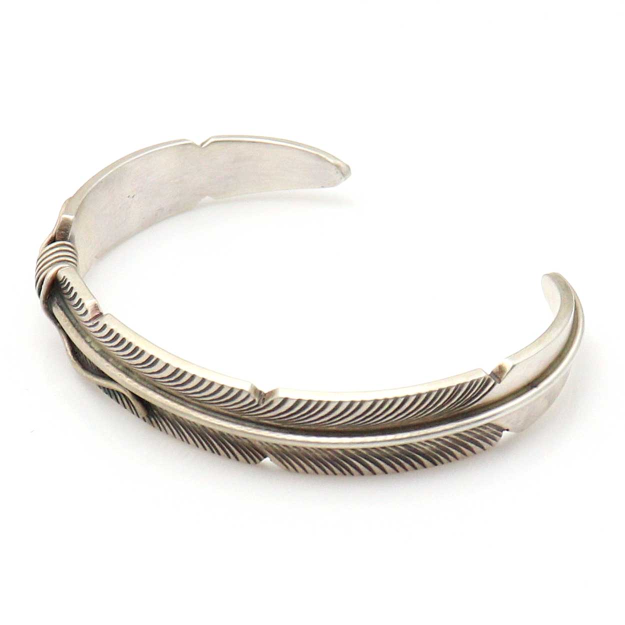 Silver Feather Bracelet by Chris Charley