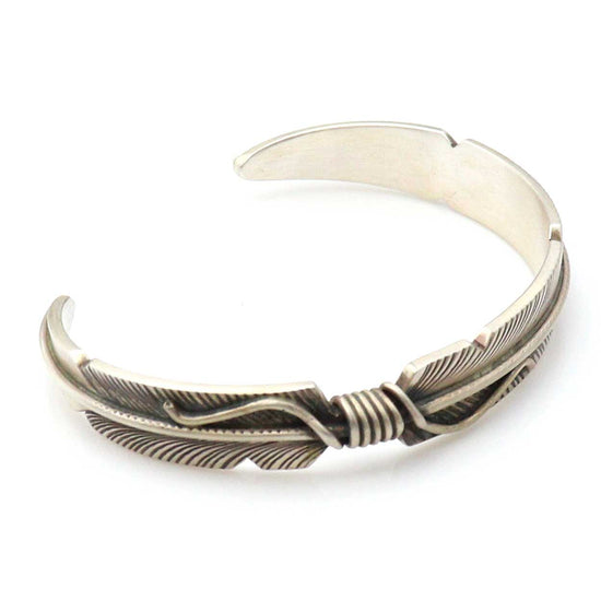 Silver Feather Bracelet by Chris Charley