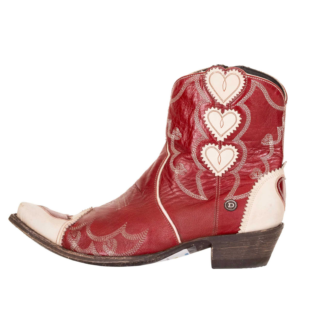 Dos de Oro Oxblood Red Leather Embroidered Cowboy Boots sz 5.5 US Dos De Oro Eel Skin Leather Western Boots Men main image 2