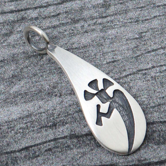 1" Hopi Silver Kokopelli Pendant