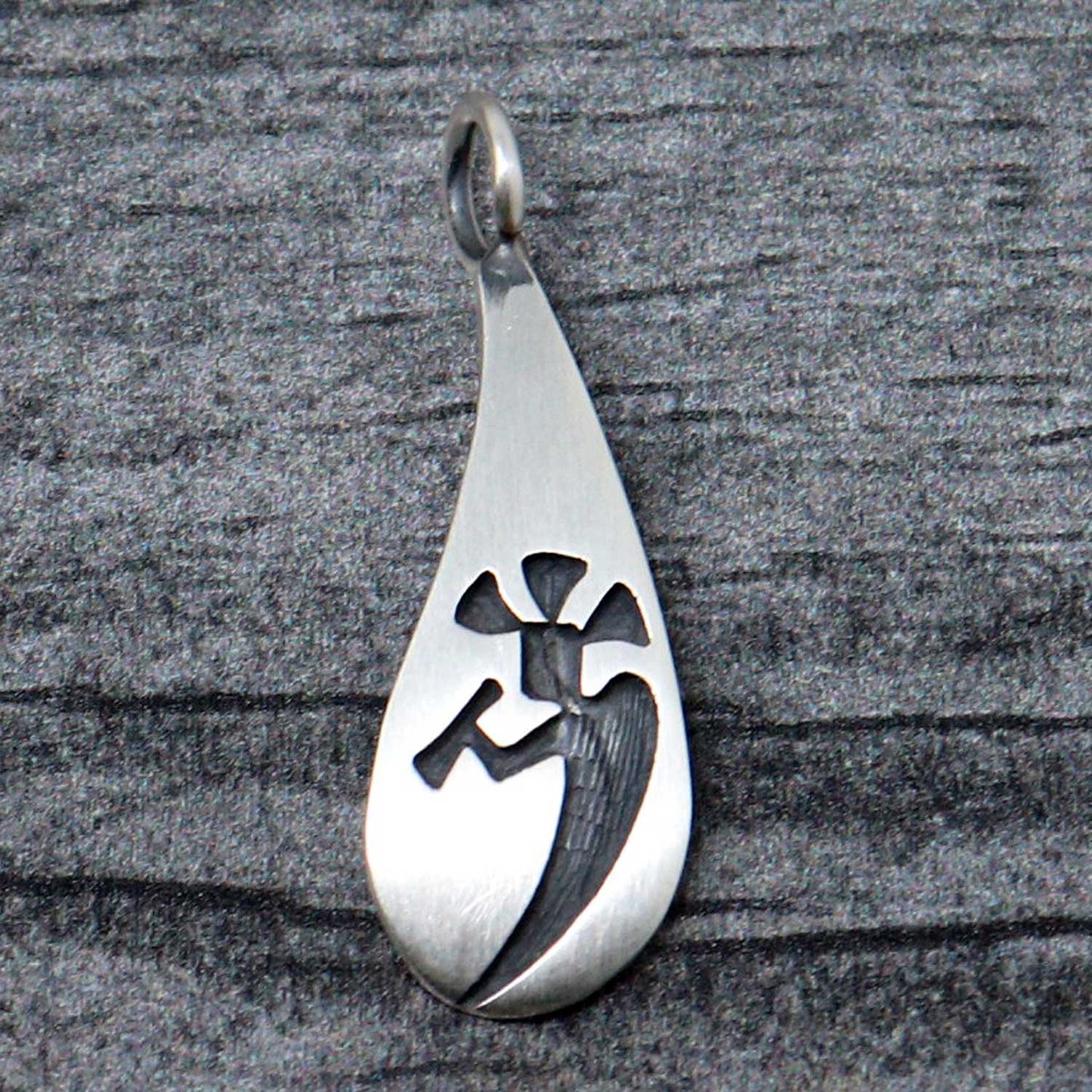 1" Hopi Silver Kokopelli Pendant