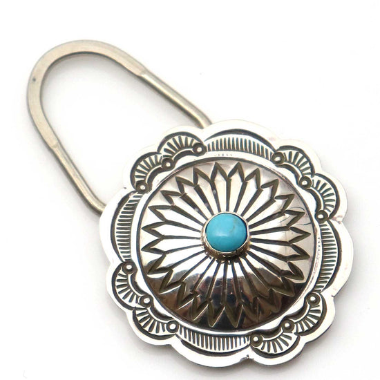 Silver & Turquoise Key Ring By Blackgoat