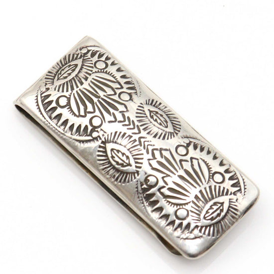 Stamped Silver Money Clip by Skeets