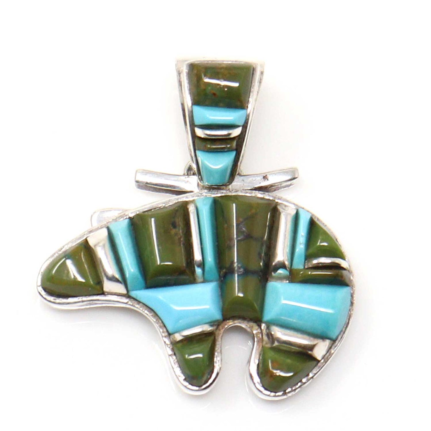 Turquoise Cobbled Inlay Pendant