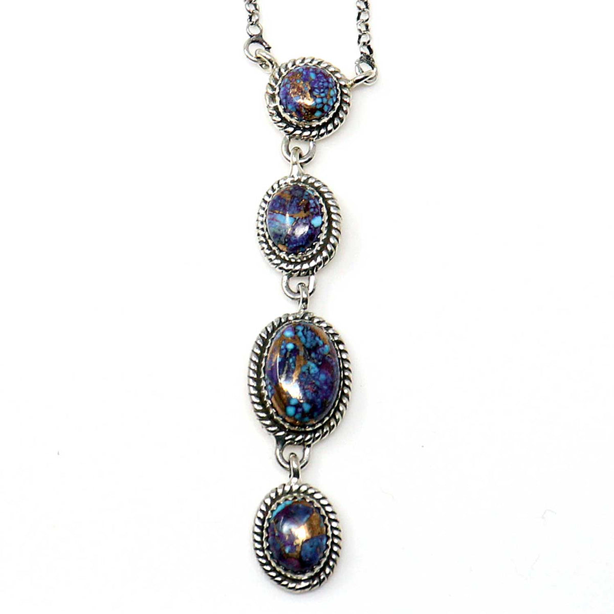 Sterling Silver Purple Mohave Necklace-Hada Collection  Indian Traders ...