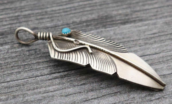 2" Feather Pendant by Chris Charley