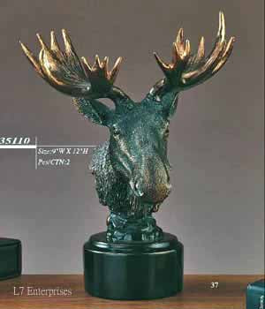 12" Bronze Moose