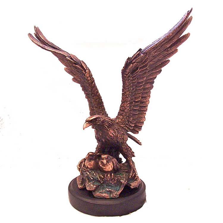20" Bronze Bald Eagle & 2 Eaglets Statue