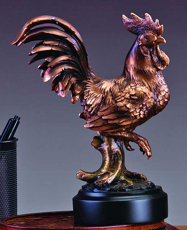 9" Rooster Bronze
