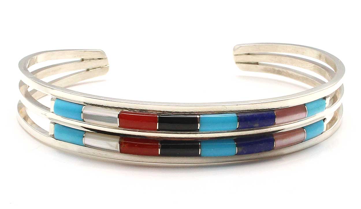 Multi-Color 2 Row Bracelet by A & L Wallace
