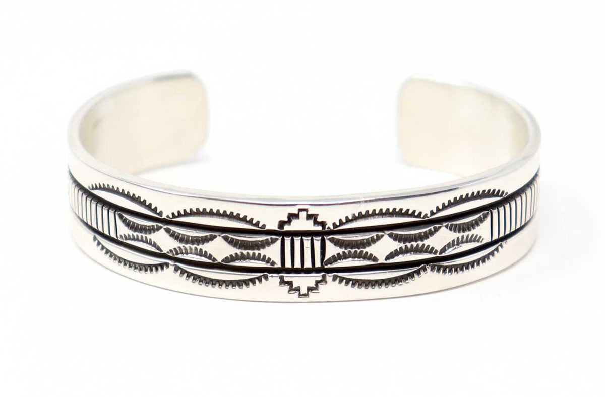 Sterling Silver Stamped Bracelet by B. Morgan – Indian Traders (L7