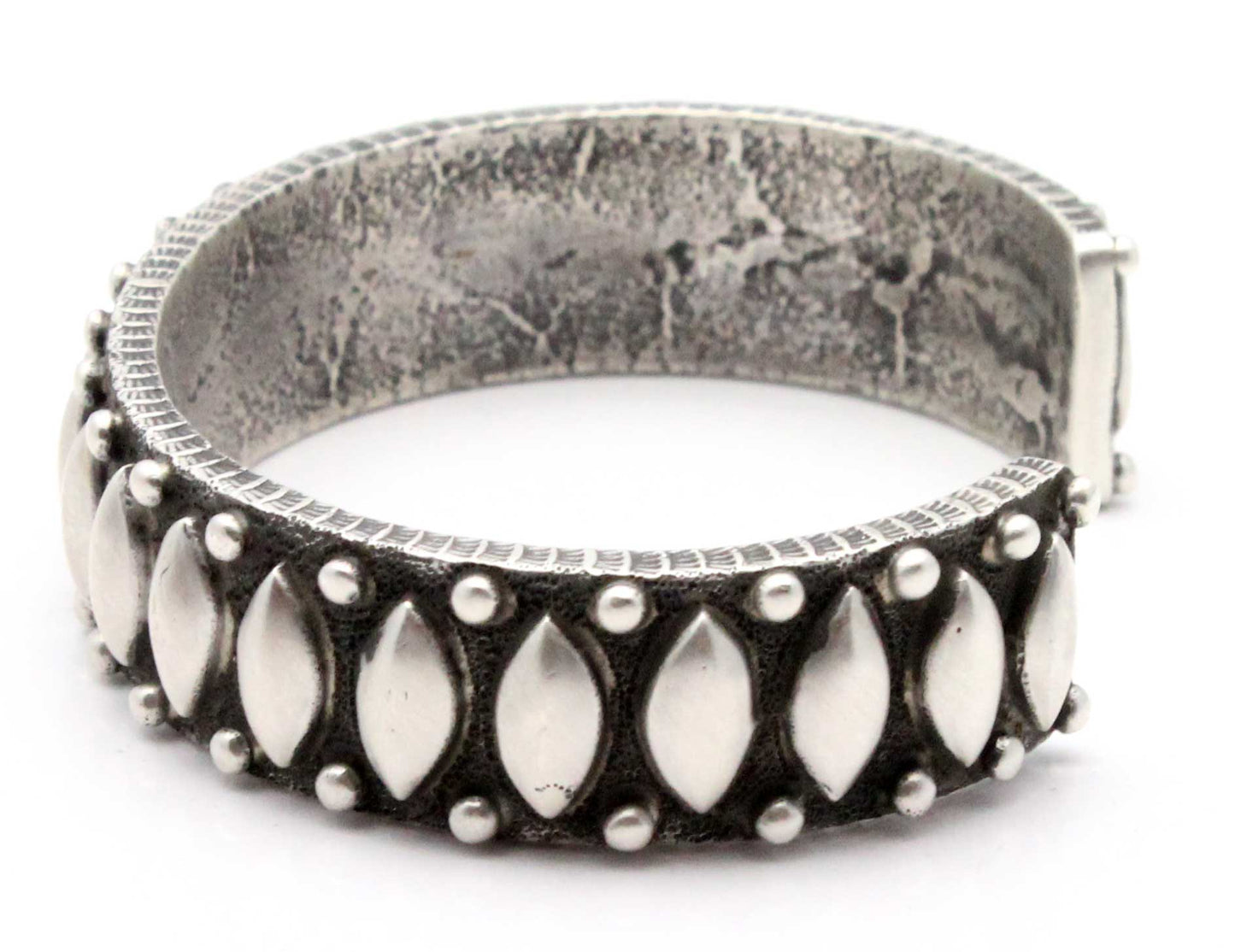 Navajo Cast Sterling Silver Bracelet by Rangel