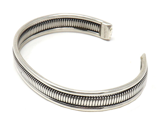 Navajo Sterling Silver Bracelet by Tahe