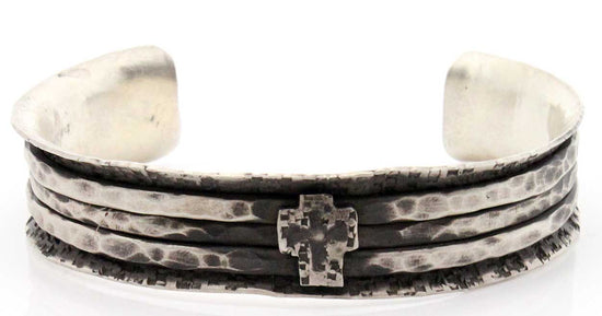 Silver Cross Bracelet by Drew Ruiz