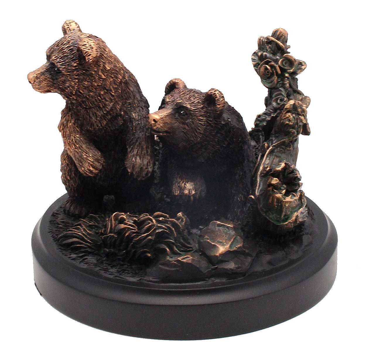 5" Two Bronze Bear Cubs