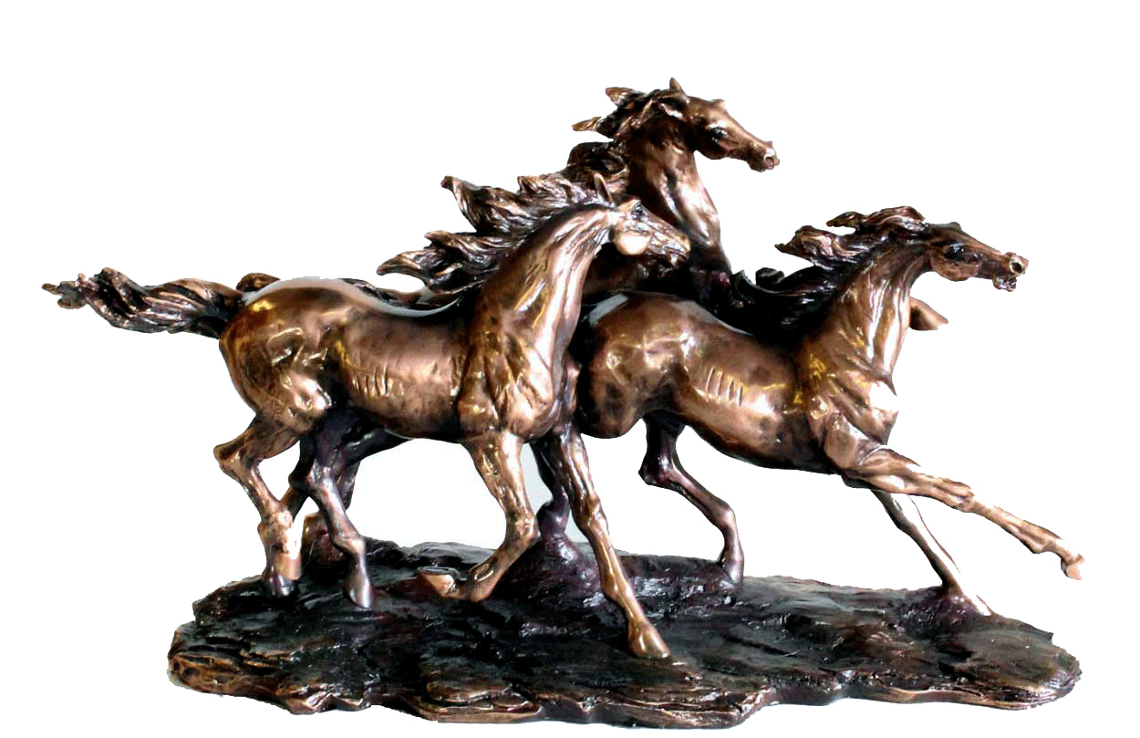 Three Horses Bronze