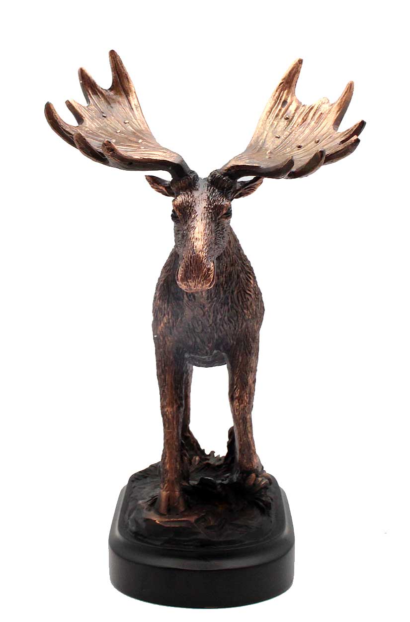 Bronze Look North American Moose Figure | Statue
