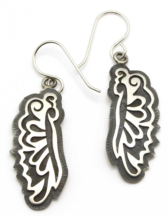 Sterling Silver Hopi Butterfly Earrings