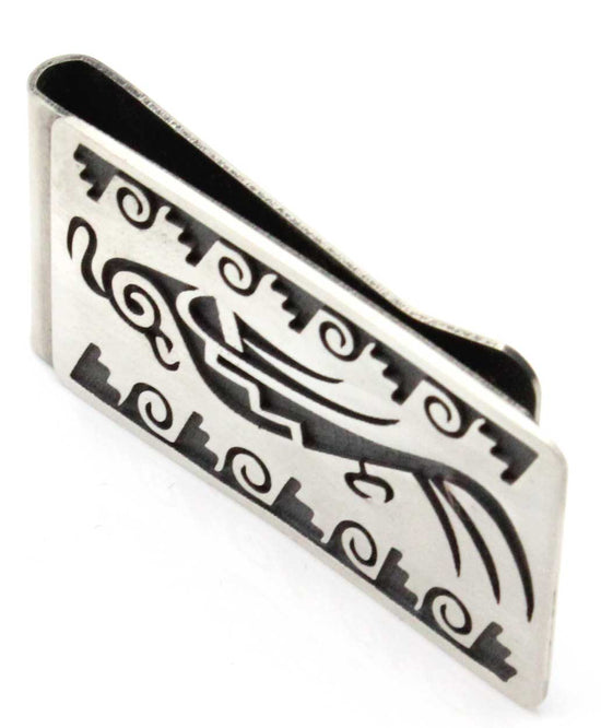 Hopi Silver Money Clip - Parrot & Waves Water