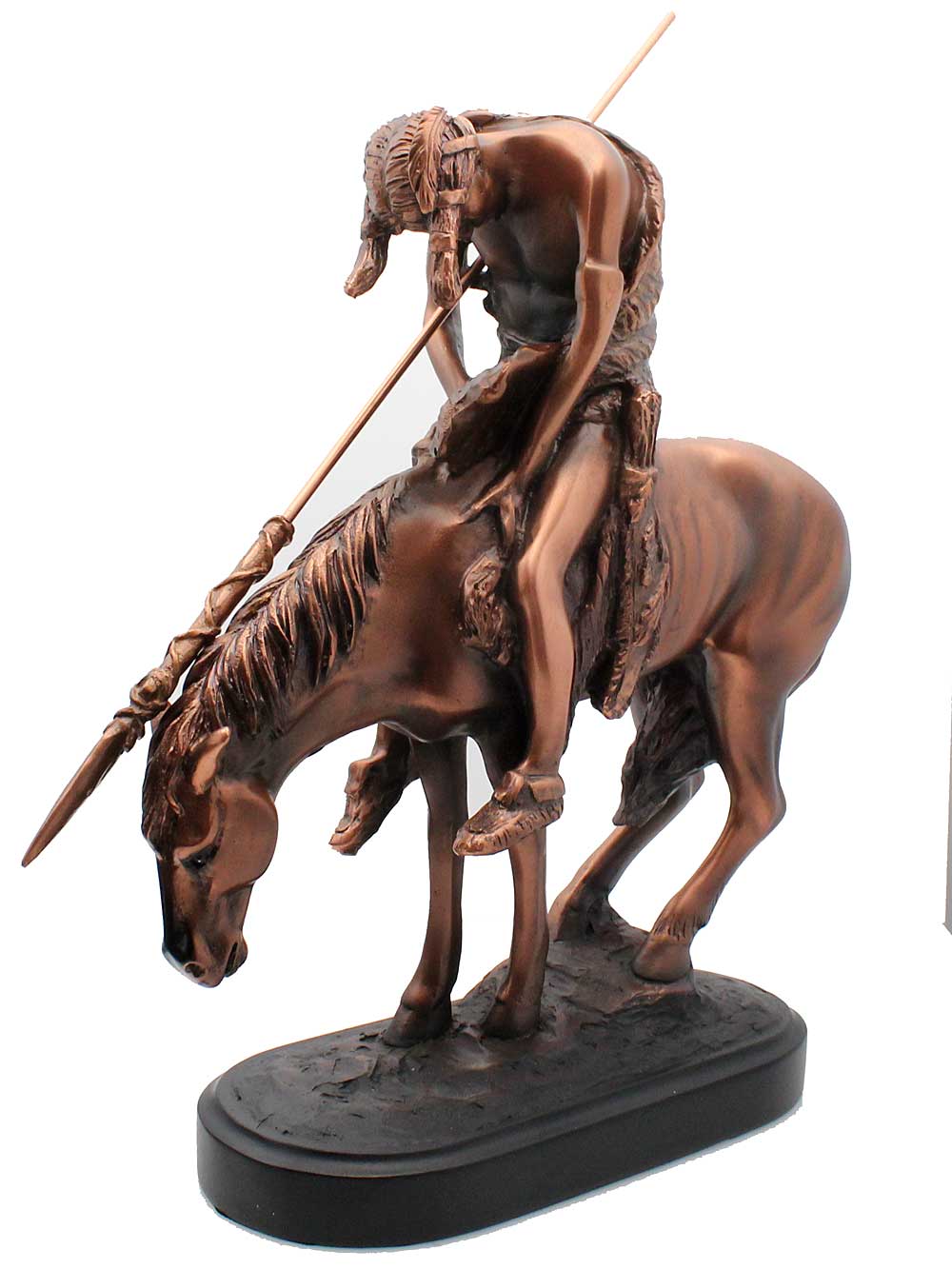 9" Bronze End Of Trail Statue