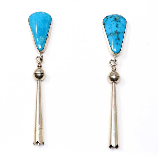 Turquoise Dangle Bolo Earrings by Laura Ingalls
