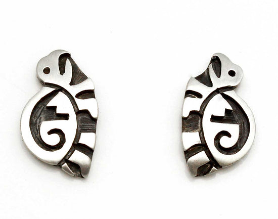 Hopi Silver Turtle Post Earrings
