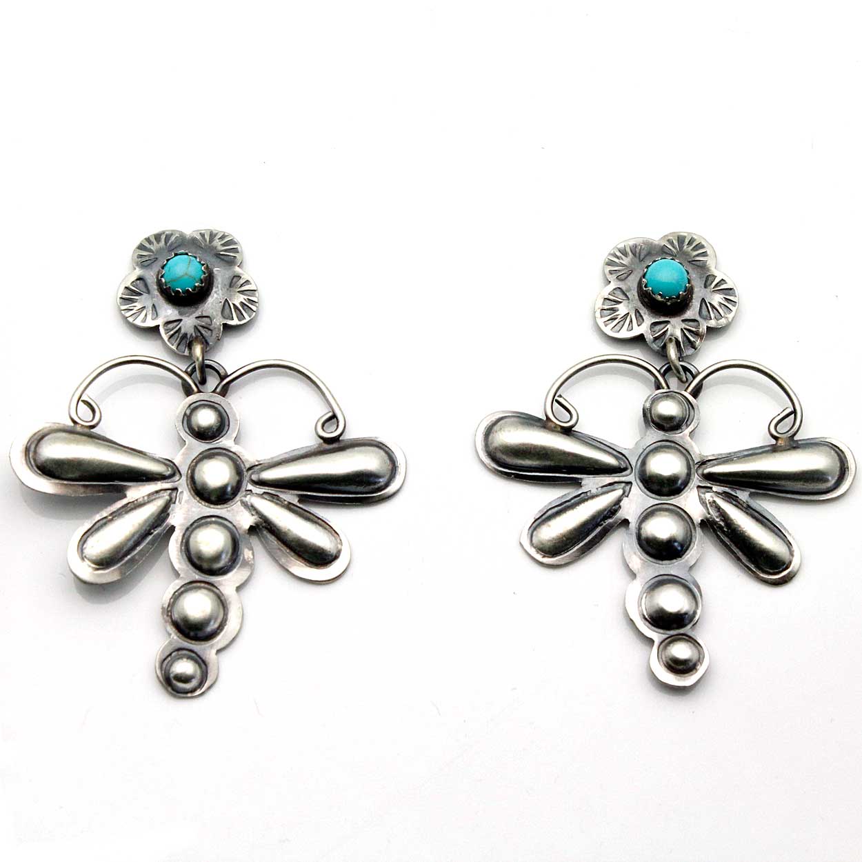 Silver Dragonfly Earrings by Yazzie