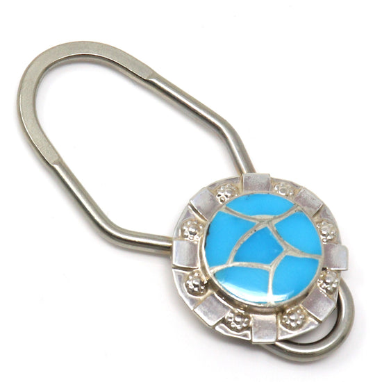 Turquoise Channel Inlay Key Ring by Haloo