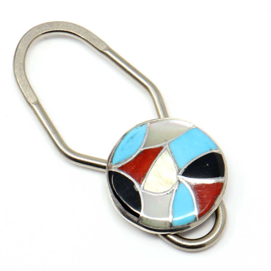 Zuni Multi-Color Inlaid Key Ring by Leekya