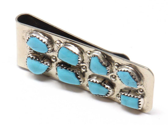 Turquoise and Silver Money Clip by Cheama
