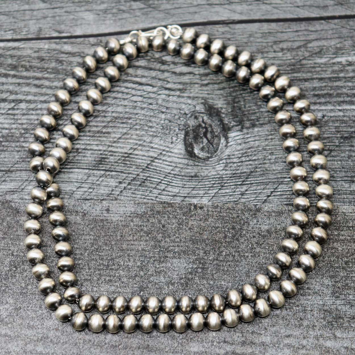 Mexican Sterling Silver Bead Pearls Necklace