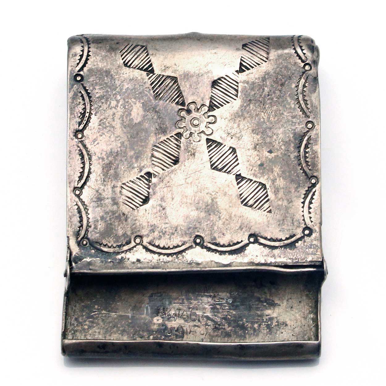 Sterling Silver Stamped Match Book Cover