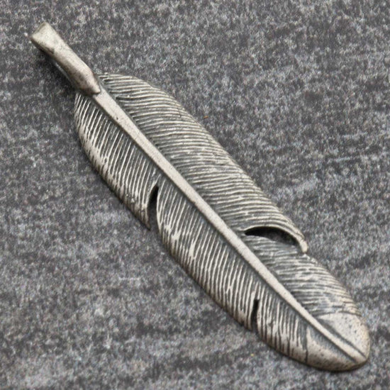 Sterling Silver Cast Feather Pendant