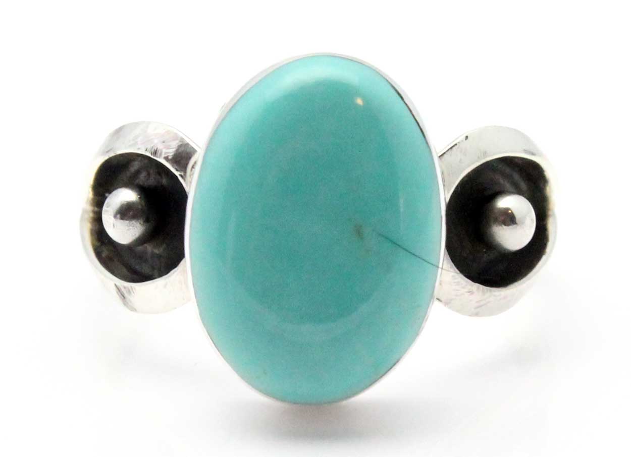 Single Stone Turquoise Ring Size 6