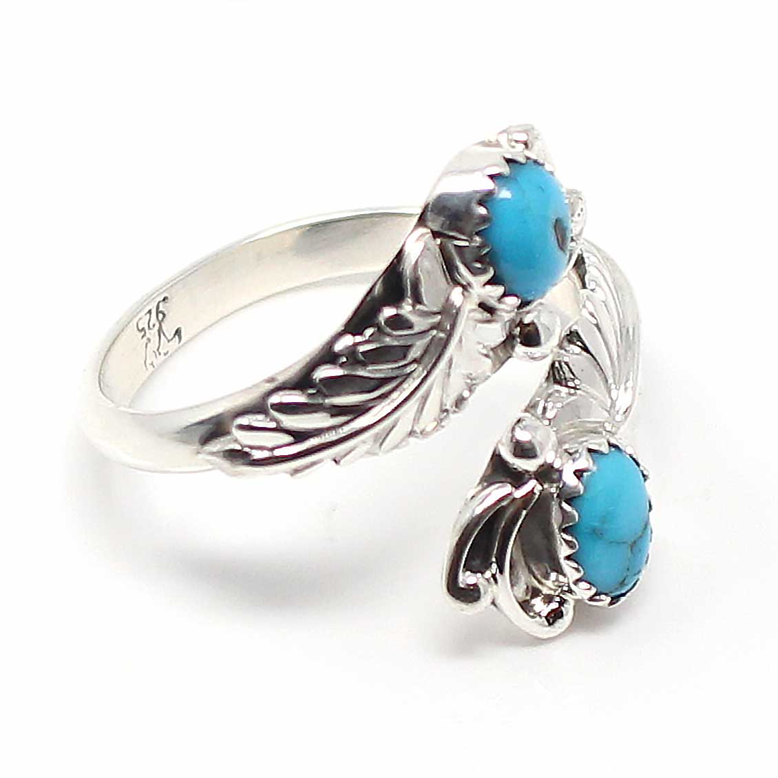 Adustable Sterling Silver & Turquoise Ring