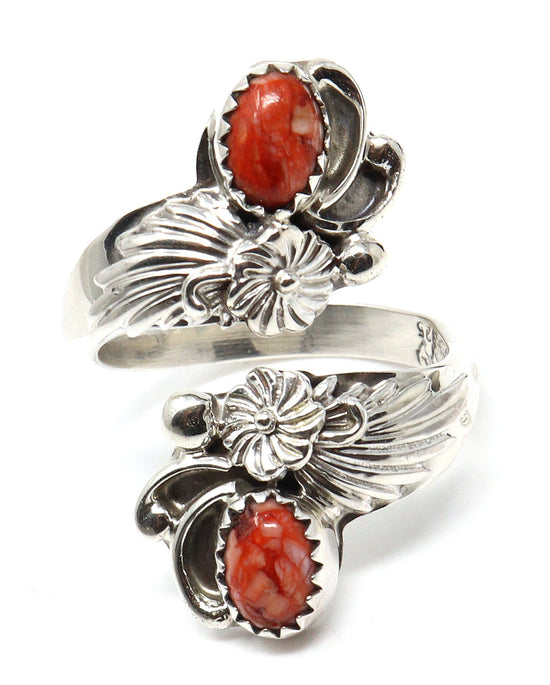 Red Spiney Oyster Adjustable Ring