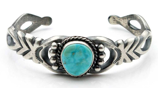 Navajo Cast Silver Bracelet