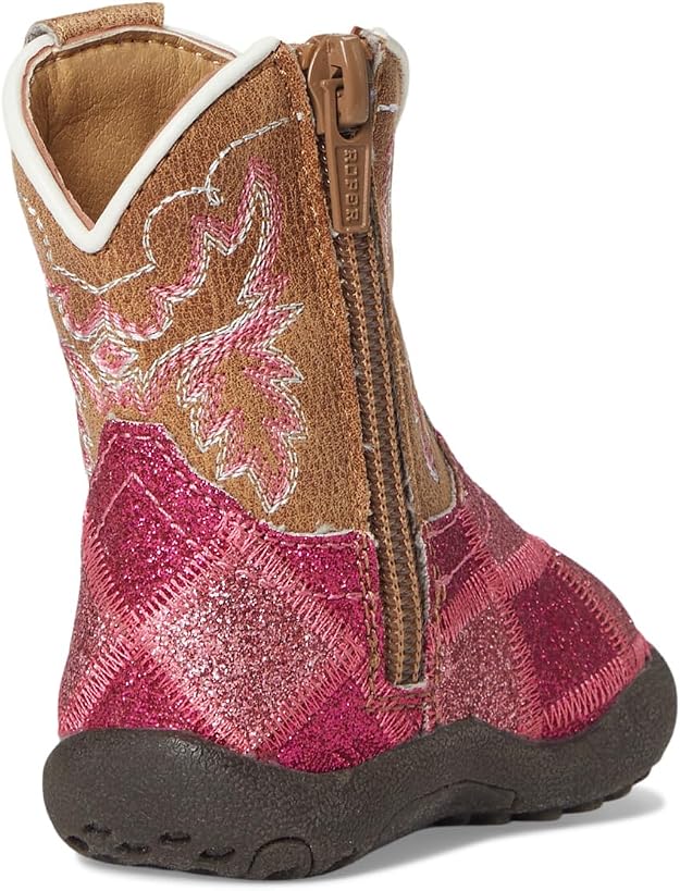 Roper Baby-Girls Cowbabies Glitter Blocks Infant Boots