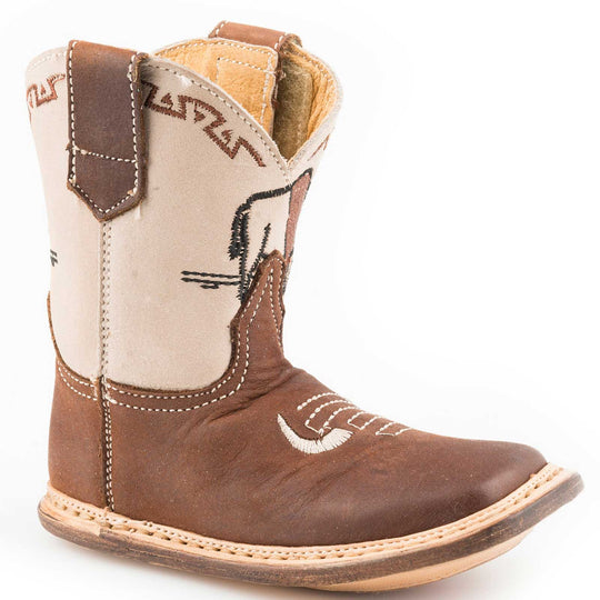 Roper Infants Boys Brown Vamp Cowbaby Boots
