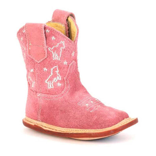 Roper Footwear Infant Girls Cowbabies Best Friends Pink Suede Boot