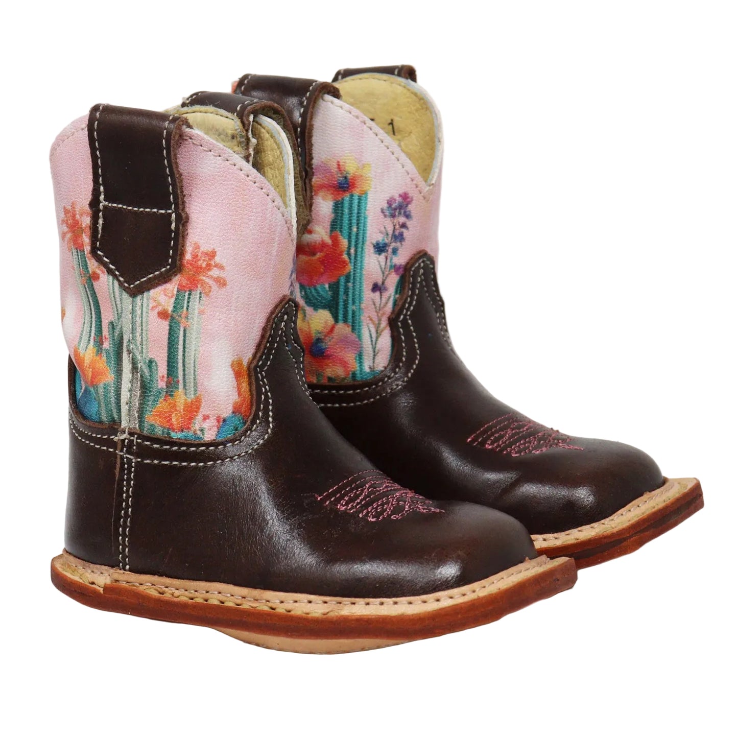 Roper Baby-Girls Cowbabies Cactus Flower Infant Boots