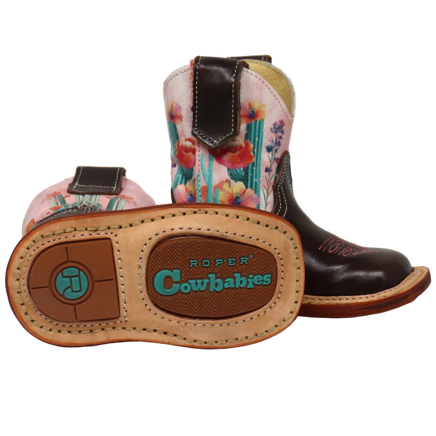 Roper Baby-Girls Cowbabies Cactus Flower Infant Boots