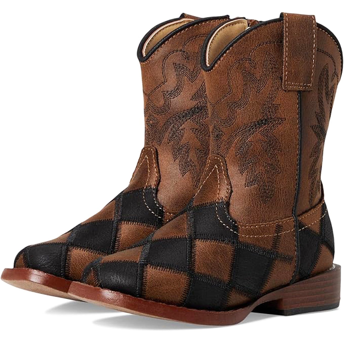 Roper Bird Blocks Tan Toddlers Boots