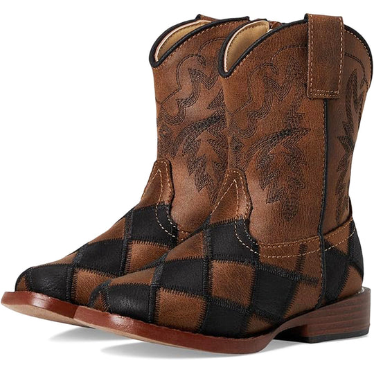 Roper Bird Blocks Tan Toddlers Boots