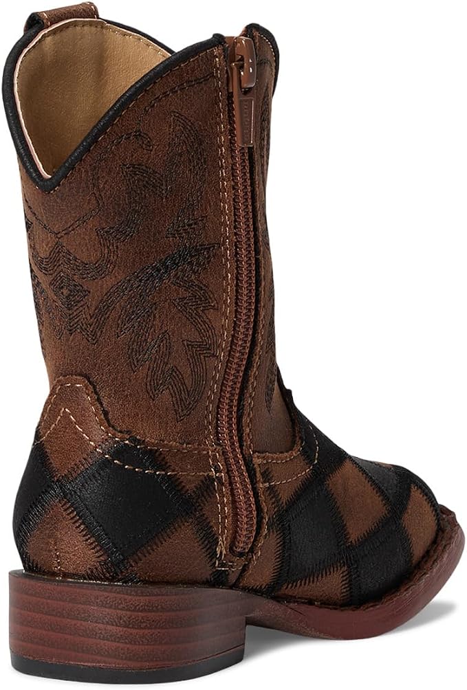 Roper Bird Blocks Tan Toddlers Boots