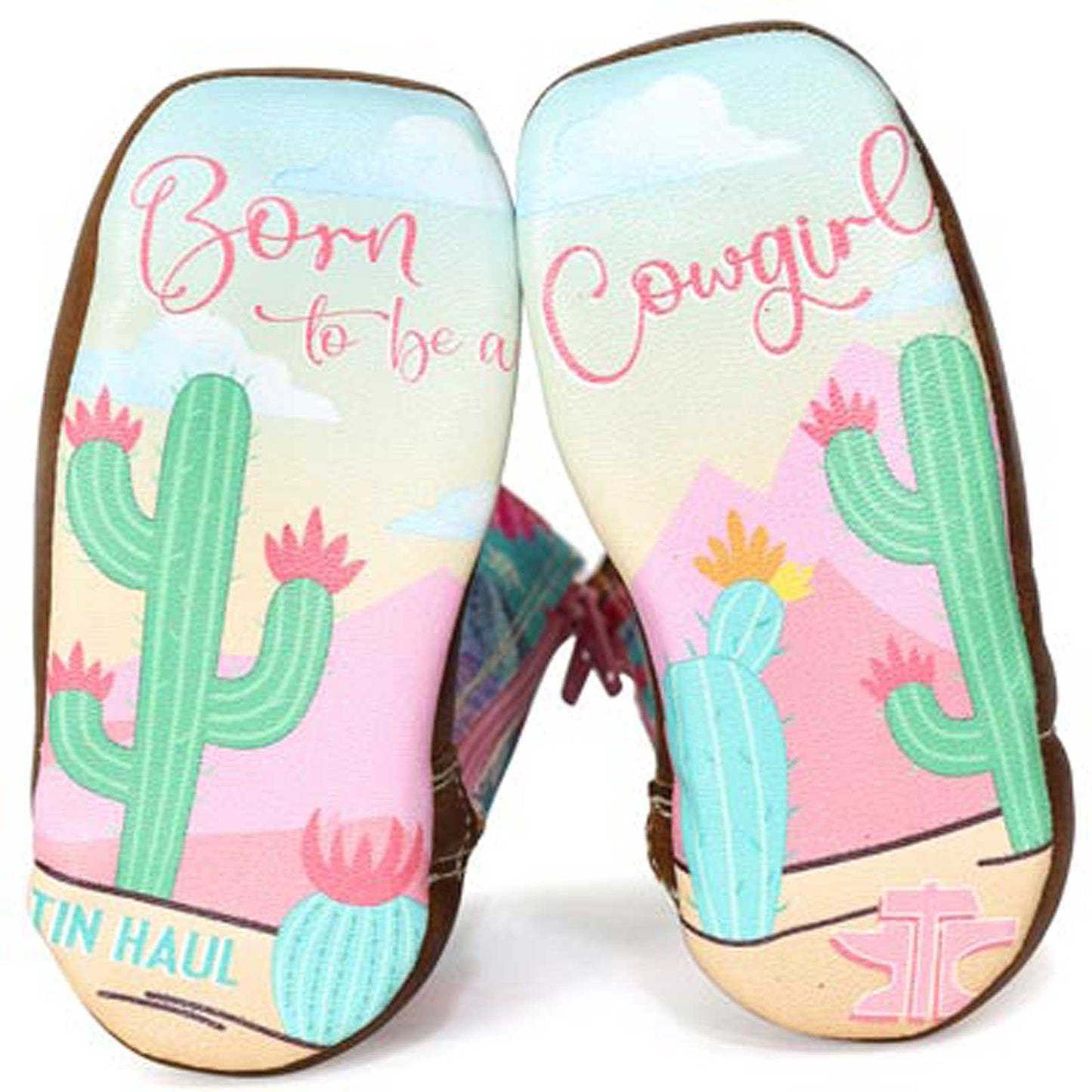Tin Haul Happy Flower Infants Boots- Born to Be a Cowgirl Sole