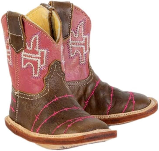 Tin Haul Cowgirls Barbwire Bell w/ Pasture Bedtime Soles Infant Boots