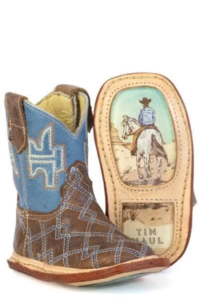 Tin Haul Cowboy DNA Infants Boots W/ The World  Needs More Cowboys Sole