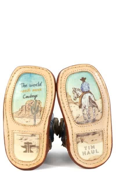 Tin Haul Cowboy DNA Infants Boots W/ The World  Needs More Cowboys Sole