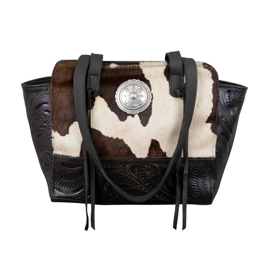 Cow Town Zip Top Tote W/ Secret Compartment